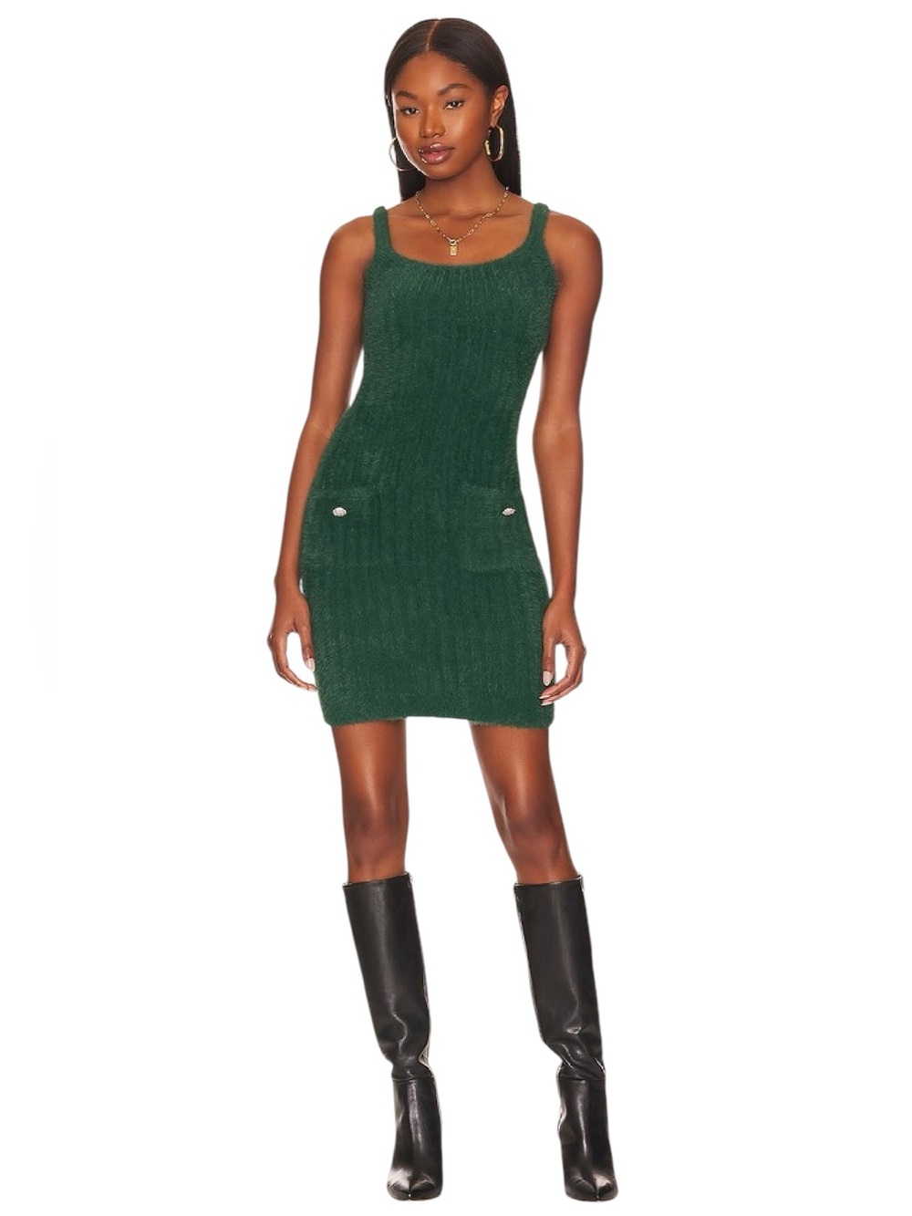 Lovers & Friends tank dress Stretch Laina XS Dark Green